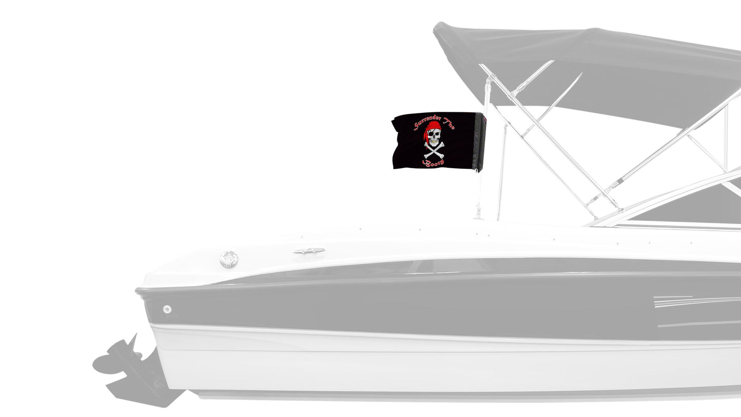 Surrender The Booty 12"x18" Forever Wave Flag for Boats