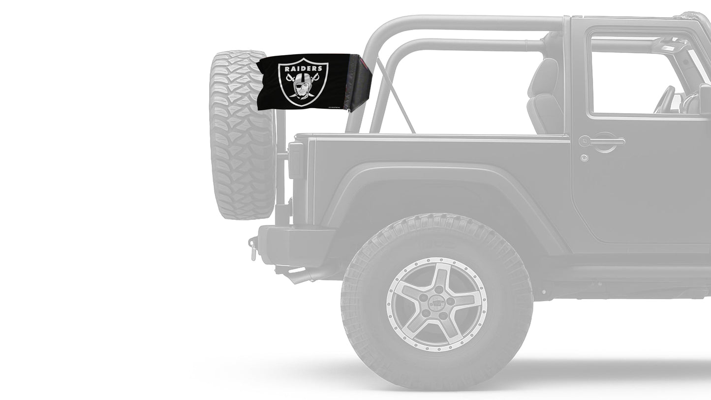 Las Vegas Raiders 11"x17" Forever Wave Flag for Jeep Wrangler JL 2-Door 2018-Present