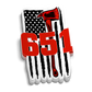 Custom Redline Flag Station Number Sticker