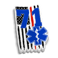 Custom Medic Red Line Flag Station Number Sticker