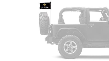 New Orleans Saints 11"x17" Forever Wave Flag for Jeep Wrangler JLU 4-Door 2018-Present