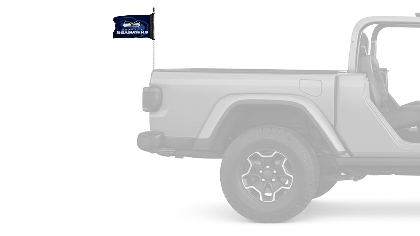 Seattle Seahawks 11"x17" Forever Wave Flag for Jeep Wrangler JL 2-Door 2018-Present