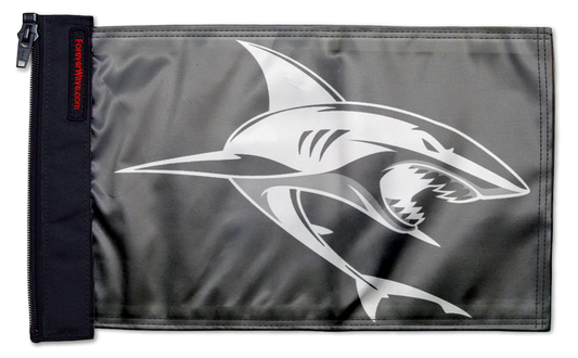 Shark 12"x18" Forever Wave Flag for Golf Carts