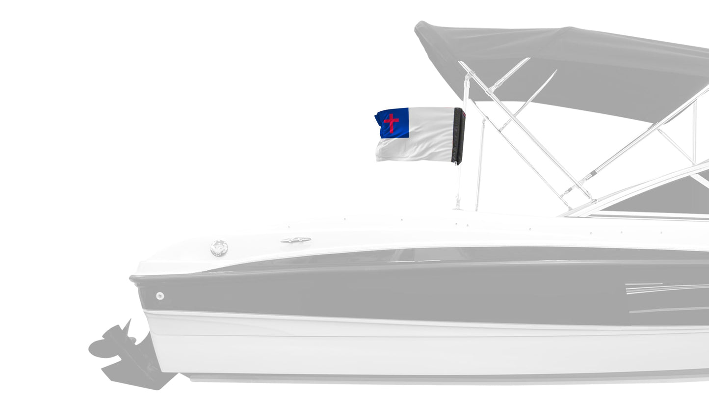 Christian 12"x18" Forever Wave Flag for Boats