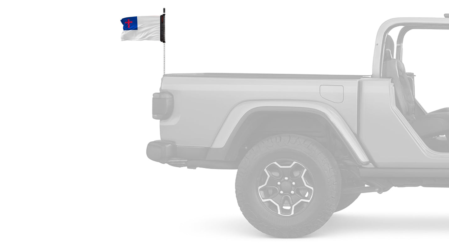 Christian 12"x18" Forever Wave Flag for Jeep Wrangler YJ 1986-1995