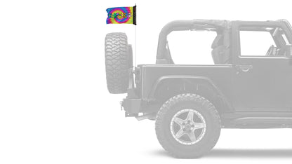 Grateful Dead Dancing Bears 12"x18" Forever Wave Flag for Jeep Wrangler TJ 1996-2006