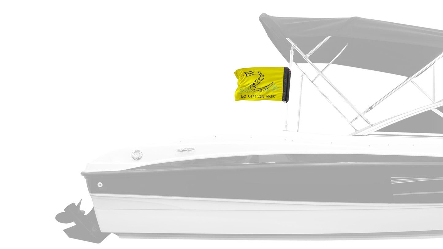 No Step On Snek 12"x18" Forever Wave Flag for Boats