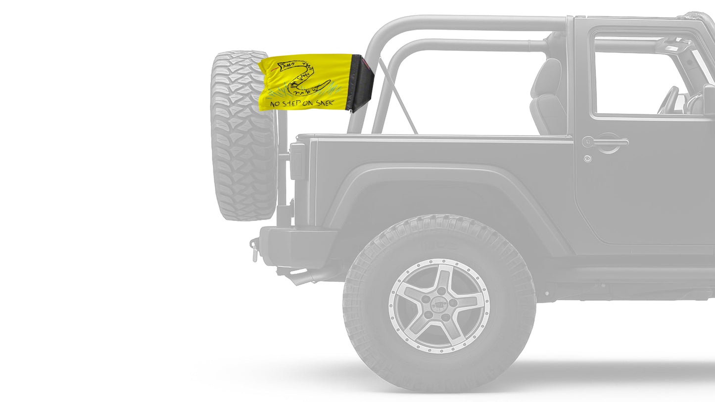 No Step On Snek 12"x18" Forever Wave Flag for Jeep Wrangler TJ 1996-2006