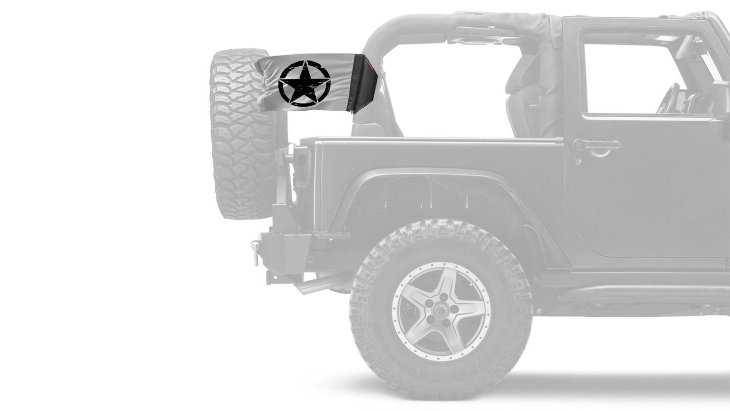 Oscar Mike 12"x18" Forever Wave Flag for Jeep Wrangler TJ 1996-2006