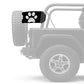 Paw Print 12"x18" Forever Wave Flag for Jeep Wrangler LJ 2003-2006