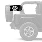 Paw Print 12"x18" Forever Wave Flag for Jeep Wrangler JK 2-Door 2007-2018