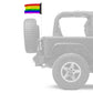 Rainbow 12"x18" Forever Wave Flag for Jeep Wrangler JL 2-Door 2018-Present
