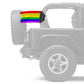Rainbow 12"x18" Forever Wave Flag for Jeep Wrangler JK 2-Door 2007-2018