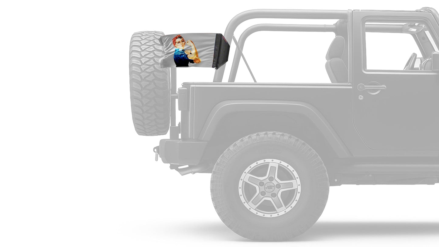 Rosie The Riveter 12"x18" Forever Wave Flag for Jeep Wrangler TJ 1996-2006