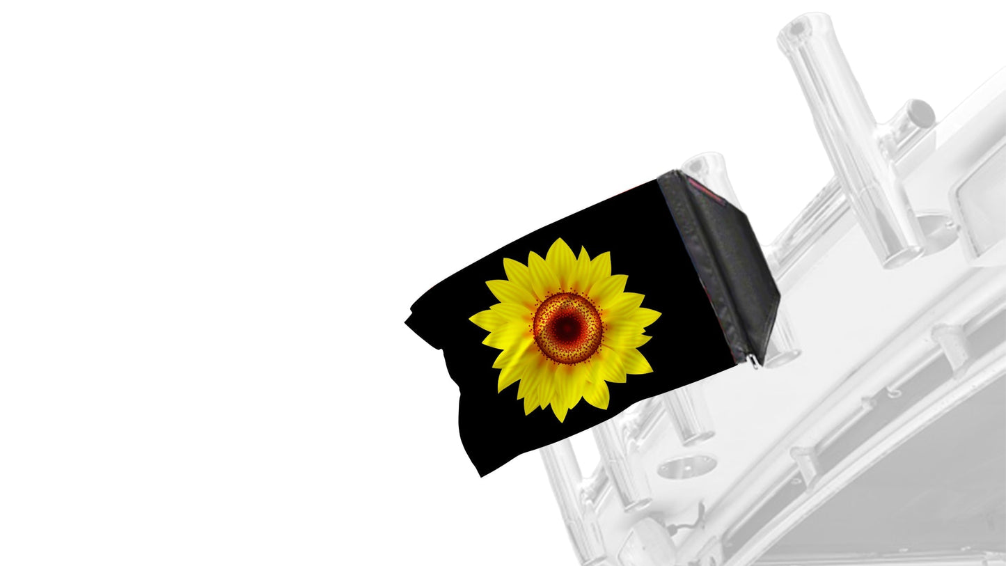 Sunflower 12"x18" Forever Wave Flag for Boats