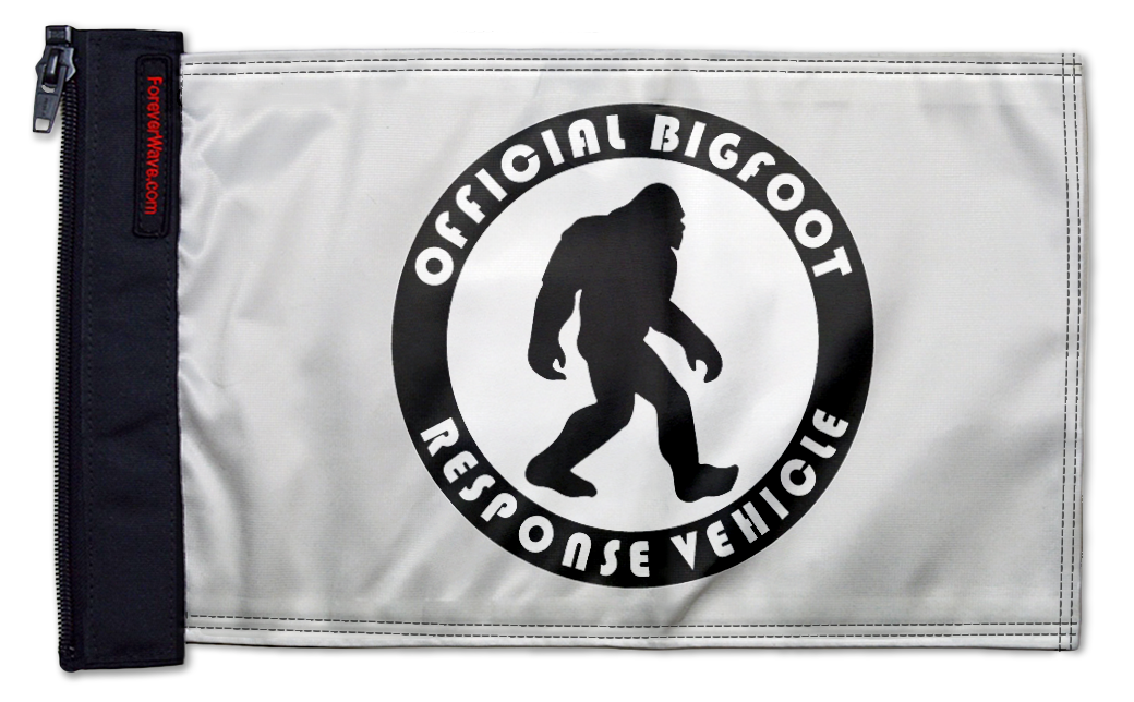 Bigfoot 12"x18" Forever Wave Flag for Jeep Wrangler JL 2-Door 2018-Present