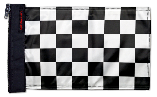 Checkered 12"x18" Forever Wave Flag for Golf Carts