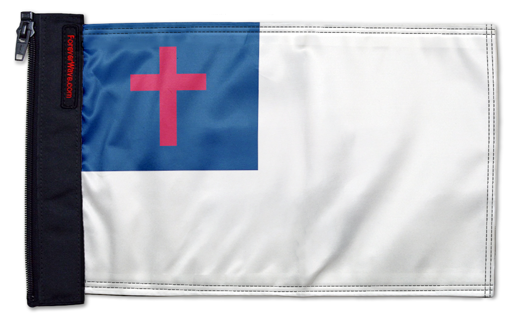 Christian 12"x18" Forever Wave Flag for Boats