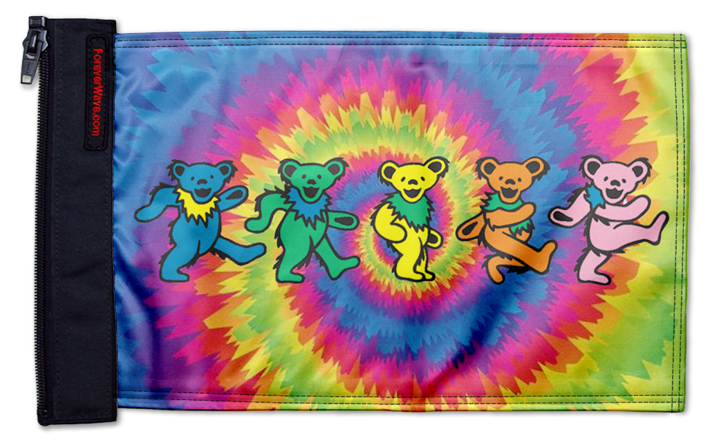 Grateful Dead Dancing Bears 12"x18" Forever Wave Flag for Jeep Wrangler CJ-7 and CJ-8 1976-1986