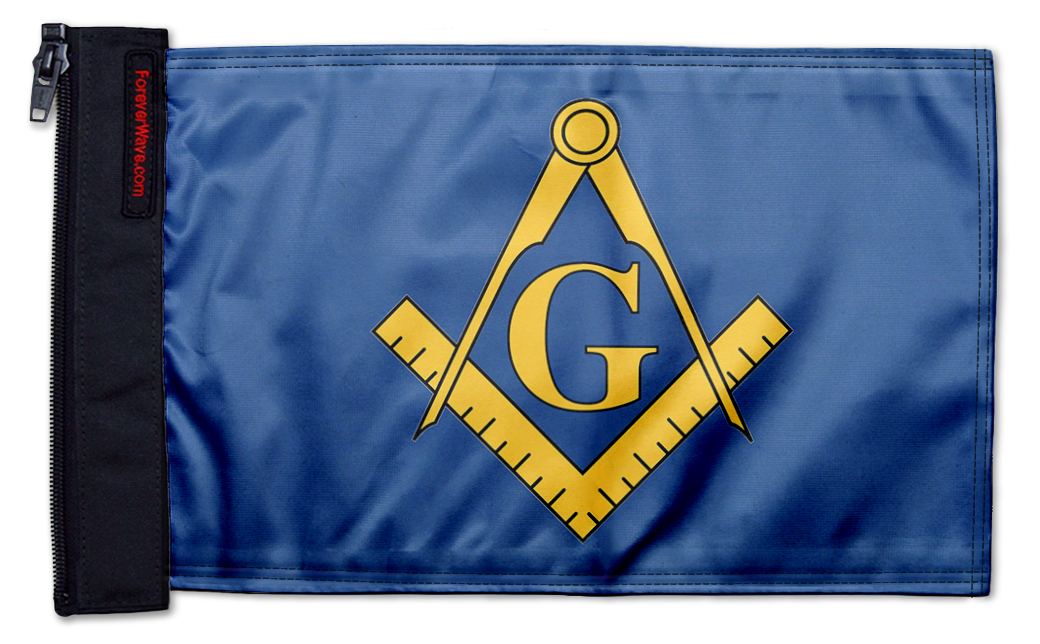 Freemasons 12"x18" Forever Wave Flag for Jeep Wrangler JK 2-Door 2007-2018