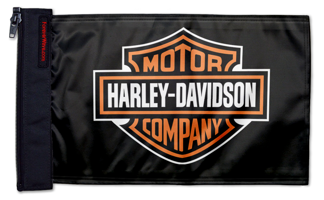 Harley Davidson 12"x18" Forever Wave Flag for Golf Carts
