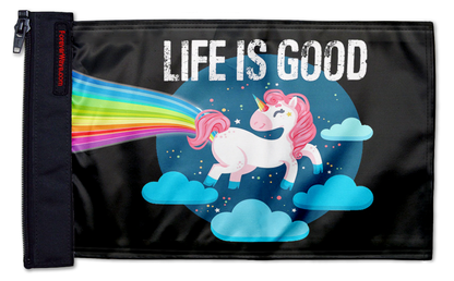 Life Is Good Unicorn 12"x18" Forever Wave Flag for Jeep Wrangler JL 2-Door 2018-Present