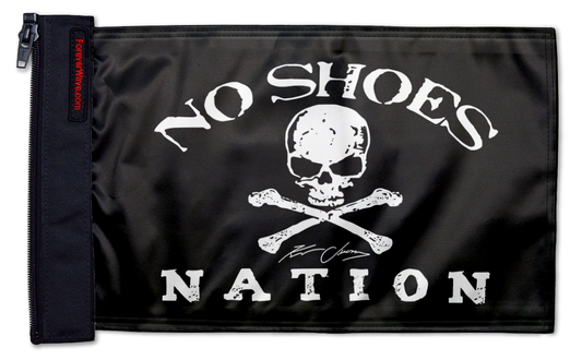 No Shoes Nation 12"x18" Forever Wave Flag for Boats
