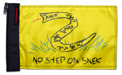 No Step On Snek 12"x18" Forever Wave Flag for Jeep Wrangler JLU 4-Door 2018-Present