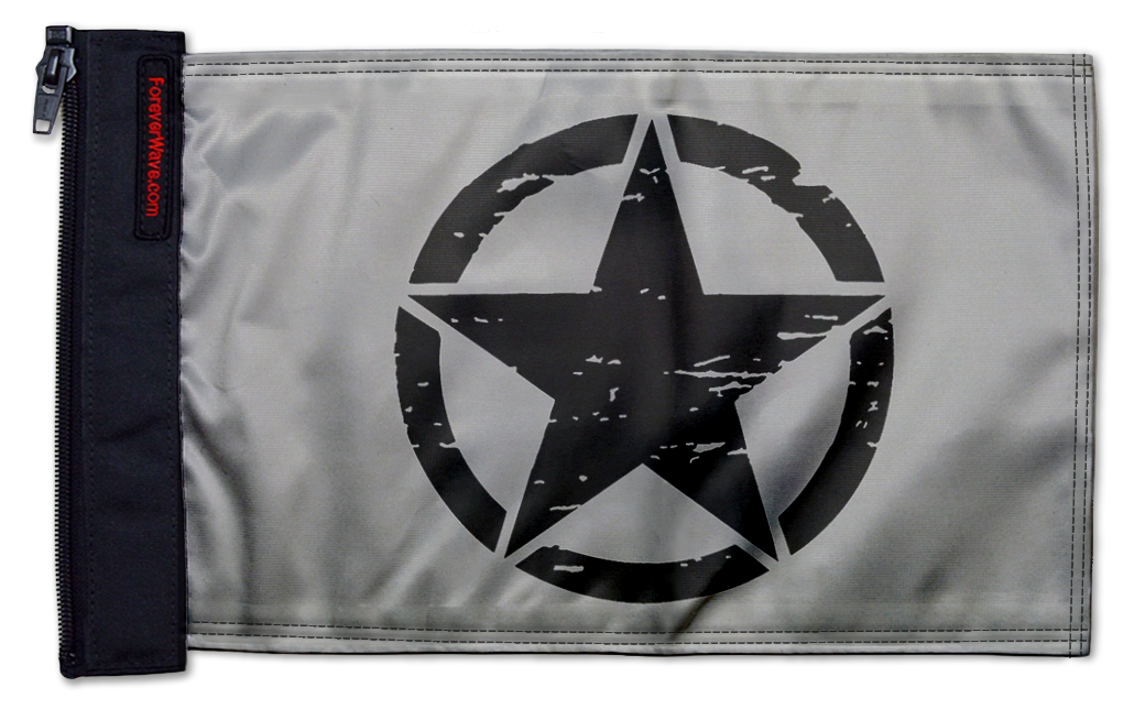 Oscar Mike 12"x18" Forever Wave Flag for Golf Carts