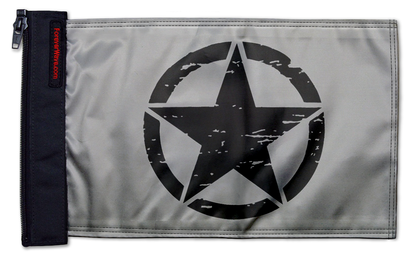 Oscar Mike 12"x18" Forever Wave Flag for Jeep Wrangler JK 2-Door 2007-2018