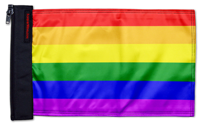 Rainbow 12"x18" Forever Wave Flag for Jeep Wrangler JLU 4-Door 2018-Present
