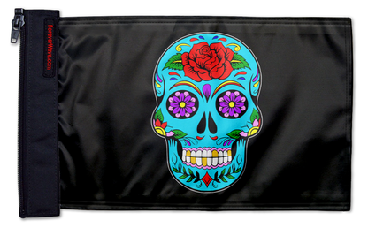 Sugar Skull 12"x18" Forever Wave Flag for Jeep Wrangler LJ 2003-2006