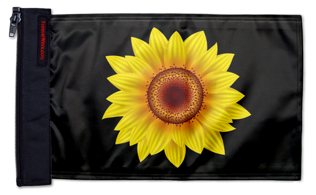 Sunflower 12"x18" Forever Wave Flag for Boats