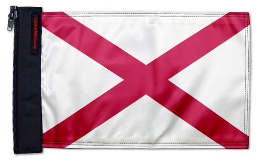 State Flag Alabama 12"x18" Forever Wave Flag for Golf Carts
