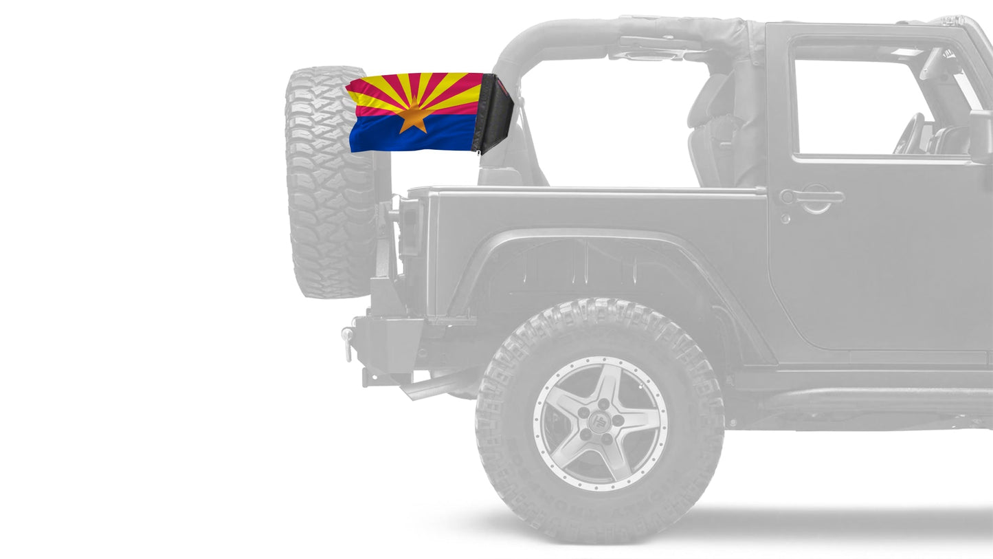 State Flag Arizona 12"x18" Forever Wave Flag for Jeep Wrangler LJ 2003-2006