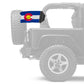 State Flag Colorado 12"x18" Forever Wave Flag for Jeep Wrangler JLU 4-Door 2018-Present