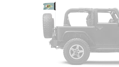 State Flag Delaware 12"x18" Forever Wave Flag for Jeep Wrangler TJ 1996-2006