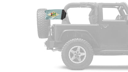 State Flag Delaware 12"x18" Forever Wave Flag for Jeep Wrangler TJ 1996-2006