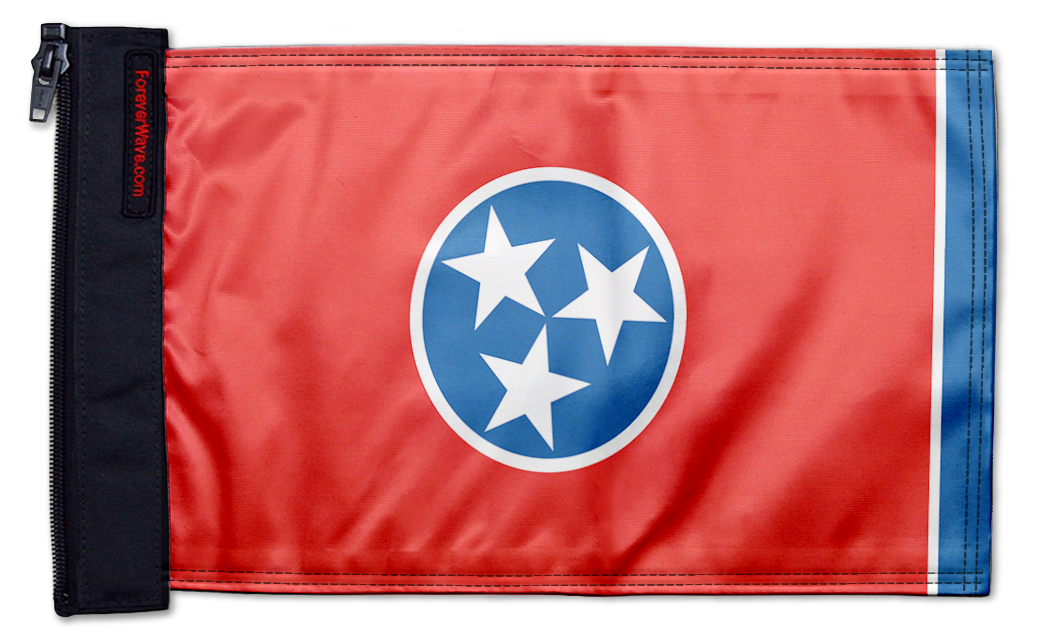 State Flag Tennessee 12"x18" Forever Wave Flag for Jeep Wrangler JL 2-Door 2018-Present
