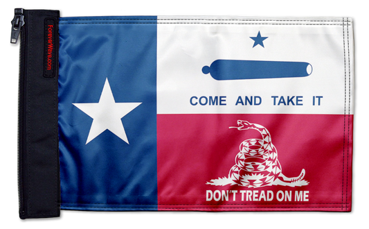State Flag Texas Don't Tread 12"x18" Forever Wave Flag for Golf Carts