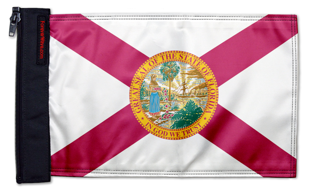 State Flag Florida 12"x18" Forever Wave Flag for Boats