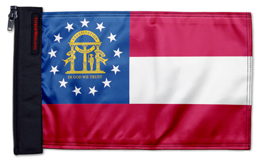 State Flag Georgia 12"x18" Forever Wave Flag for Jeep Wrangler YJ 1986-1995