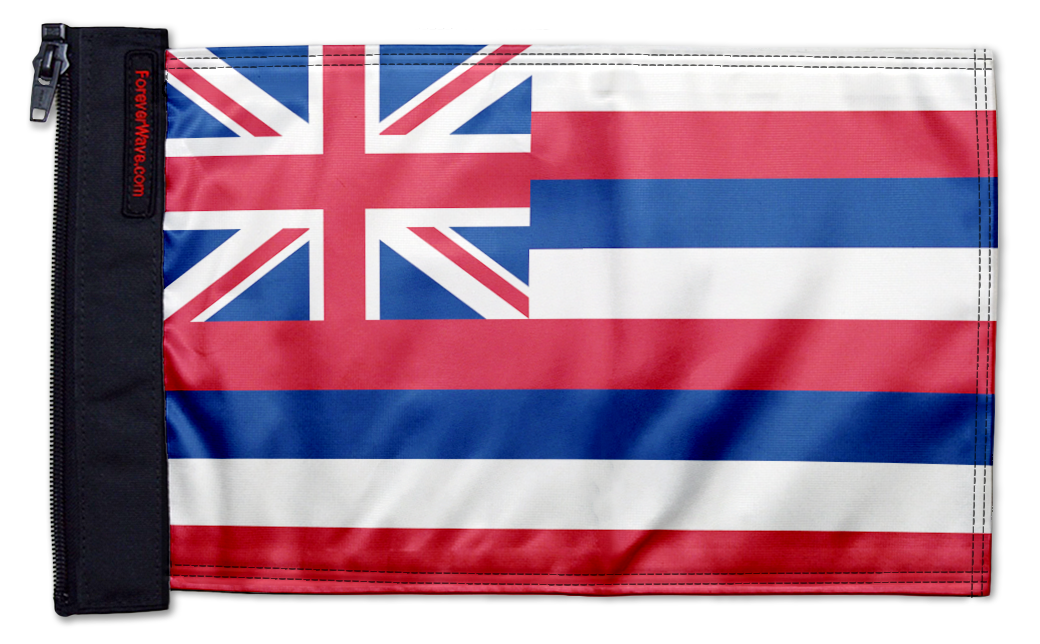State Flag Hawaii 12"x18" Forever Wave Flag for Boats