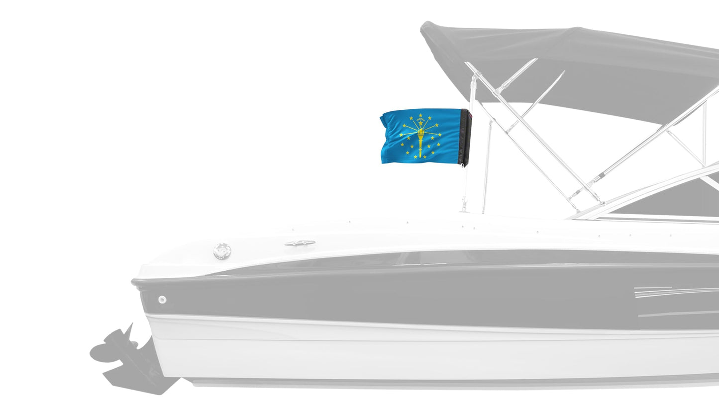 State Flag Indiana 12"x18" Forever Wave Flag for Boats