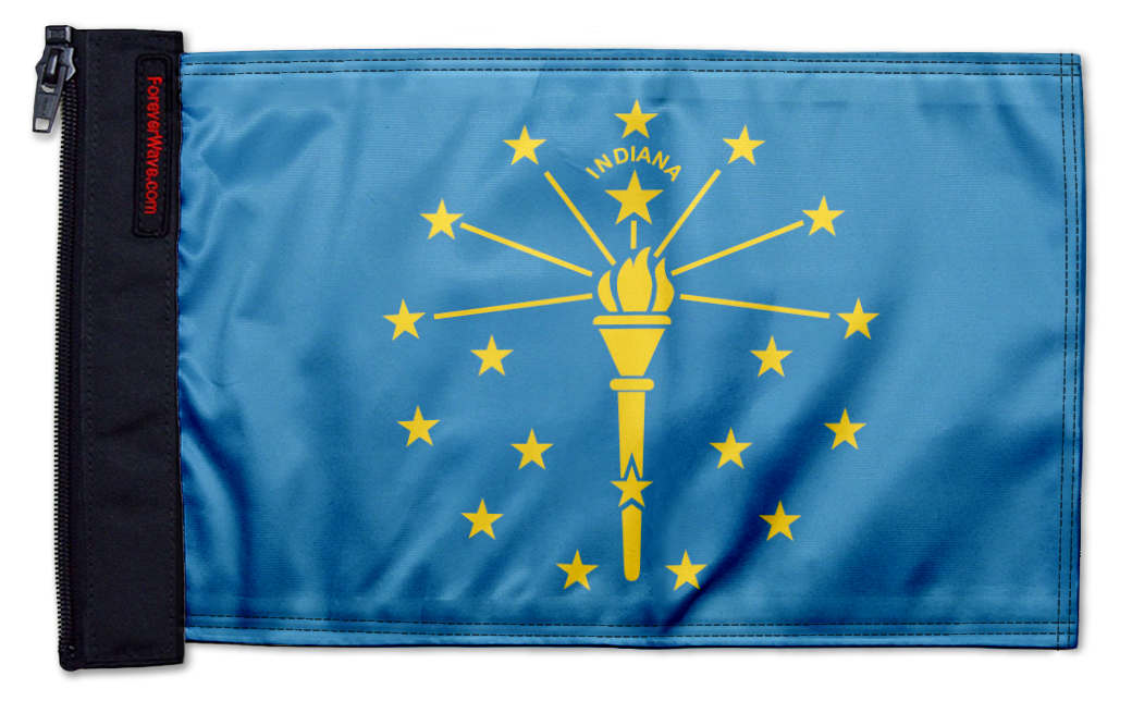 State Flag Indiana 12"x18" Forever Wave Flag for Jeep Wrangler JL 2-Door 2018-Present