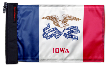 State Flag Iowa 12"x18" Forever Wave Flag for Bronco