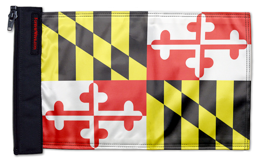 State Flag Maryland 12"x18" Forever Wave Flag for Jeep Wrangler JL 2-Door 2018-Present