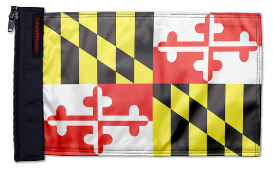 State Flag Maryland 12"x18" Forever Wave Flag for Jeep Wrangler CJ-7 and CJ-8 1976-1986