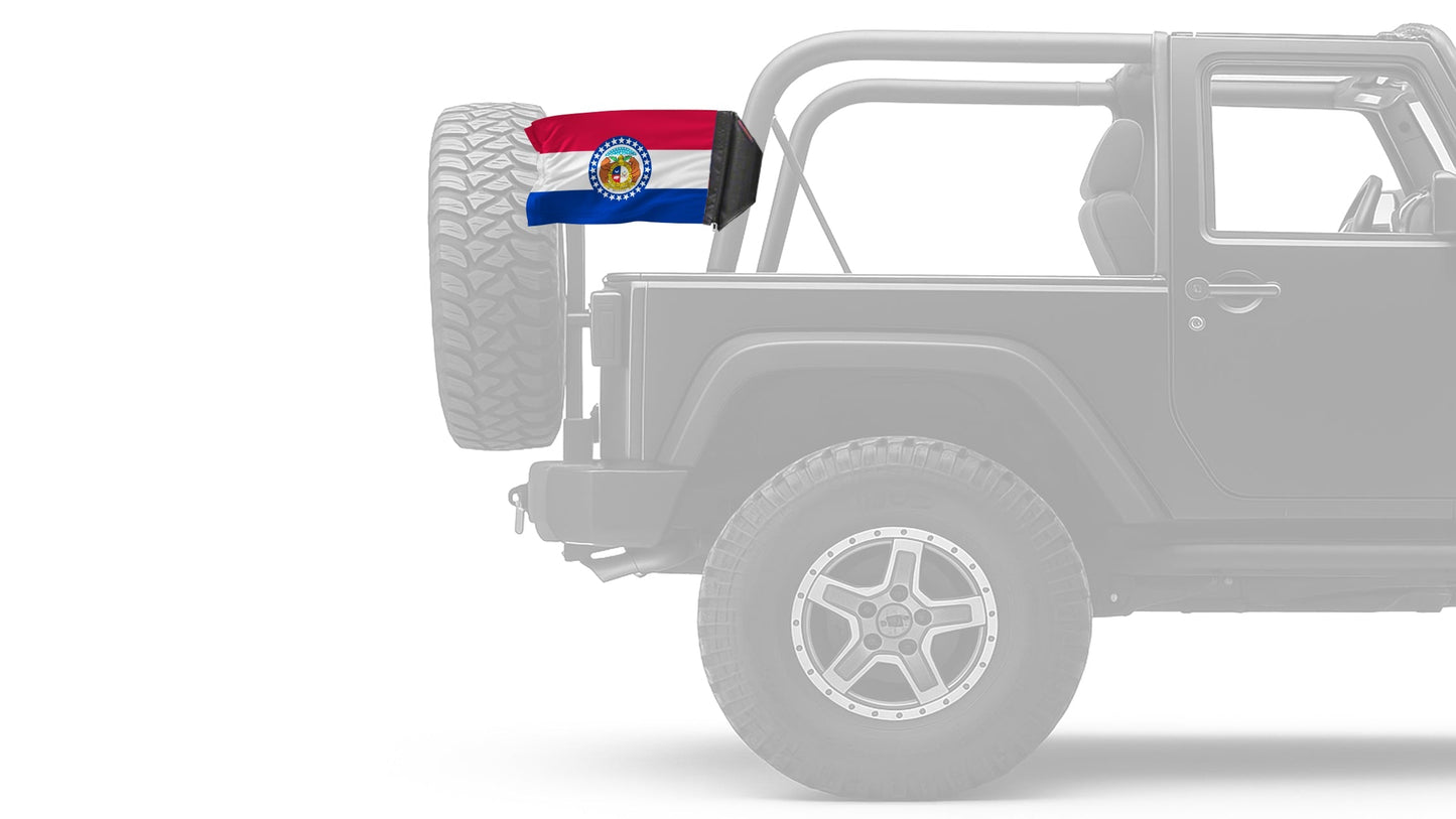 State Flag Missouri 12"x18" Forever Wave Flag for Jeep Wrangler JL 2-Door 2018-Present