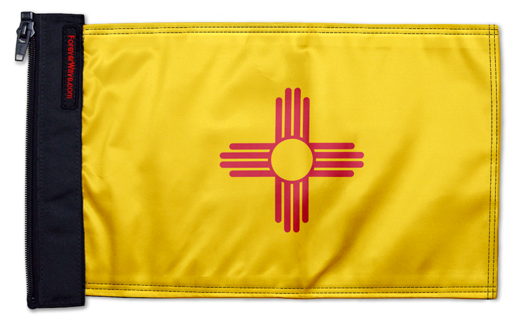 State Flag New Mexico 12"x18" Forever Wave Flag for Jeep Wrangler TJ 1996-2006